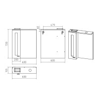 Урал - 60 Зеркало-шкаф со светом левый