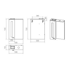 Урал - 50 Зеркало-шкаф со светом левый