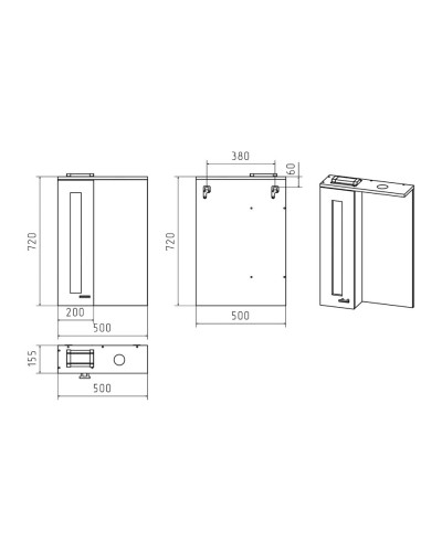 Урал - 50 Зеркало-шкаф со светом левый