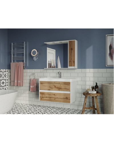 Адриана - 90 Зеркало-шкаф с полочкой правое