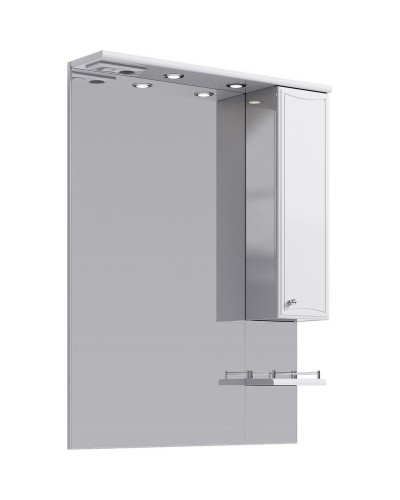 Зеркало со шкафом Aqwella Барселона 80 Ba.02.08 с подсветкой Белое