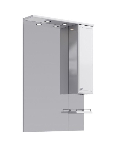 Зеркало со шкафом Aqwella Барселона 70 Ba.02.07 с подсветкой Белое