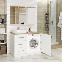 Респект -120 Зеркало правое (белая ПВХ/Дуб Тиссано)