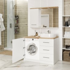 Респект -120 Зеркало левое (белая ПВХ/Дуб Тиссано)