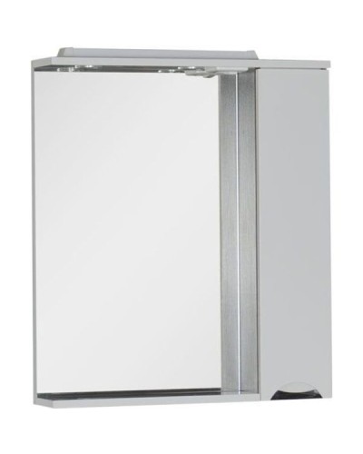 Зеркало со шкафом Aquanet Гретта 75 173995 с подсветкой R Венге Белое