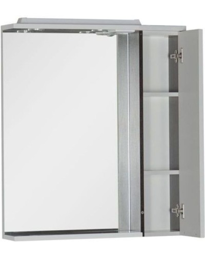 Зеркало со шкафом Aquanet Гретта 75 173995 с подсветкой R Венге Белое