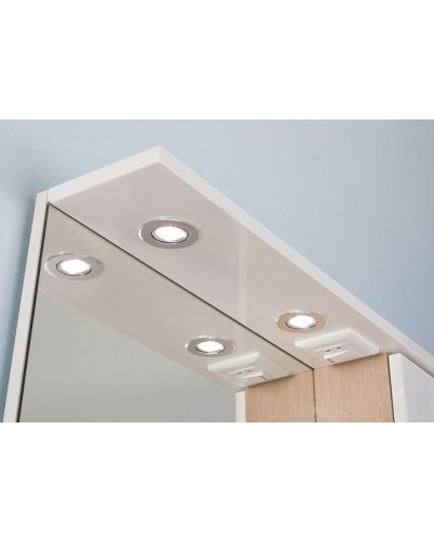 Зеркало со шкафом Aquanet Гретта 75 173986 с подсветкой R Дуб светлый