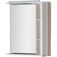 Зеркало со шкафом Aquanet Гретта 75 173986 с подсветкой R Дуб светлый