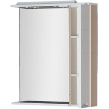 Зеркало со шкафом Aquanet Гретта 75 173986 с подсветкой R Дуб светлый