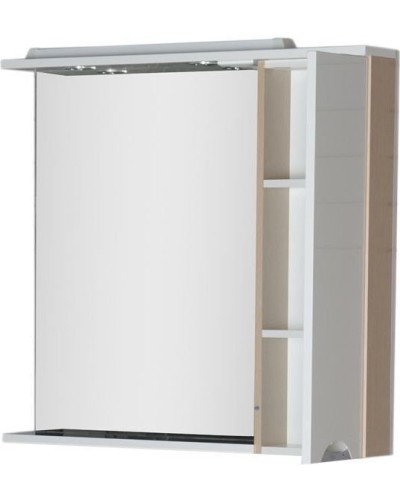 Зеркало со шкафом Aquanet Гретта 90 173987 с подсветкой R Дуб светлый