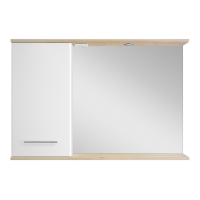 Респект -120 Зеркало левое (белая ПВХ/Дуб Тиссано)