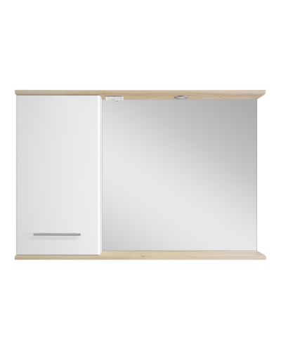 Респект -120 Зеркало левое (белая ПВХ/Дуб Тиссано)