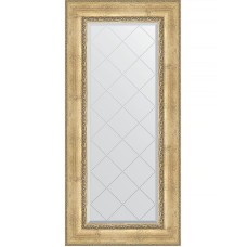 Зеркало Evoform Exclusive-G 132х62 BY 4084 с гравировкой в багетной раме - Состаренное серебро с орнаментом 120 мм