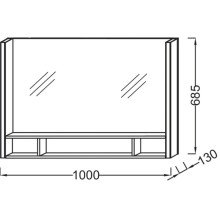 Зеркало 100х68,5 см Jacob Delafon Terrace EB1182-NF