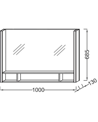 Зеркало 100х68,5 см Jacob Delafon Terrace EB1182-NF