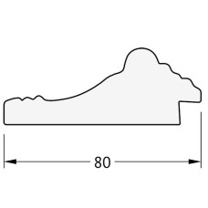 Зеркало Evoform Exclusive-G 87х65 BY 4095 с гравировкой в багетной раме - Сусальное золото 80 мм