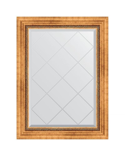 Зеркало Evoform Exclusive-G 89х66 BY 4103 с гравировкой в багетной раме - Римское золото 88 мм