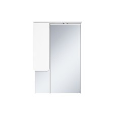 Чегет - 65 Зеркало - шкаф лев. (свет)  белая эмаль