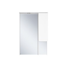 Чегет - 65 Зеркало - шкаф прав. (свет)  белая эмаль