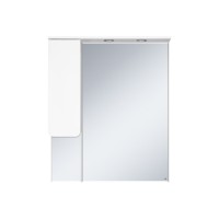 Чегет - 85 Зеркало - шкаф лев. (свет)  белая эмаль