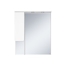 Чегет - 85 Зеркало - шкаф лев. (свет)  белая эмаль