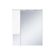 Чегет - 85 Зеркало - шкаф лев. (свет)  белая эмаль