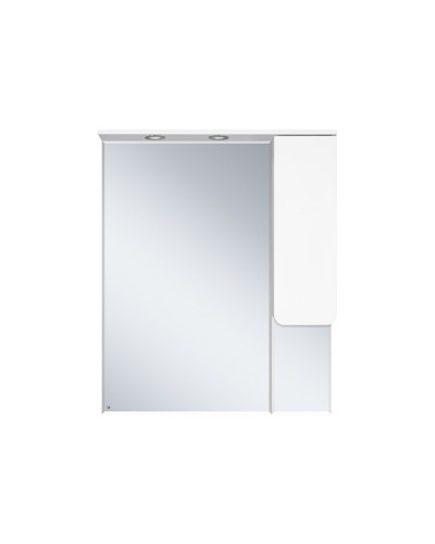 Чегет - 85 Зеркало - шкаф прав. (свет)  белая эмаль