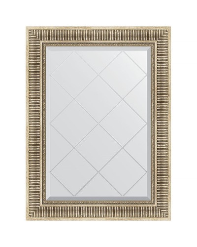 Зеркало Evoform Exclusive-G 90х67 BY 4110 с гравировкой в багетной раме - Серебряный акведук 93 мм