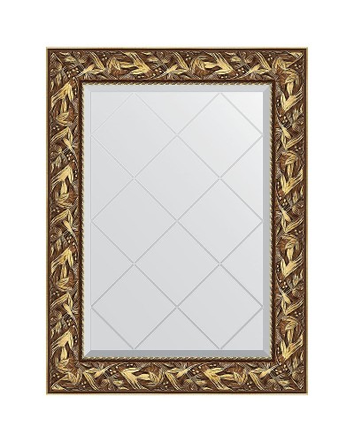 Зеркало Evoform Exclusive-G 91х69 BY 4113 с гравировкой в багетной раме - Византия золото 99 мм