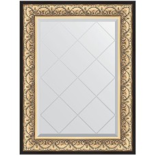 Зеркало Evoform Exclusive-G 92х70 BY 4122 с гравировкой в багетной раме - Барокко золото 106 мм
