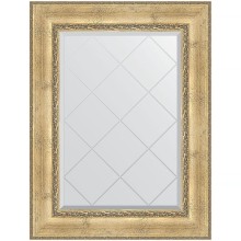 Зеркало Evoform Exclusive-G 95х72 BY 4127 с гравировкой в багетной раме - Состаренное серебро с орнаментом 120 мм