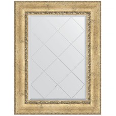 Зеркало Evoform Exclusive-G 95х72 BY 4127 с гравировкой в багетной раме - Состаренное серебро с орнаментом 120 мм