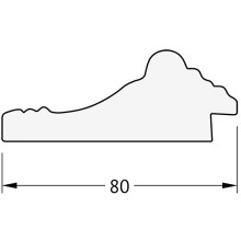 Зеркало Evoform Exclusive-G 154х65 BY 4138 с гравировкой в багетной раме - Сусальное золото 80 мм
