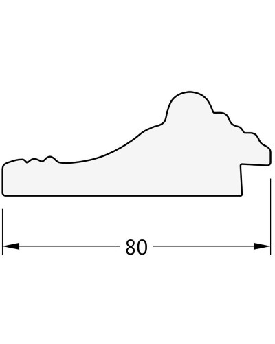 Зеркало Evoform Exclusive-G 154х65 BY 4138 с гравировкой в багетной раме - Сусальное золото 80 мм