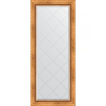 Зеркало Evoform Exclusive-G 156х66 BY 4146 с гравировкой в багетной раме - Римское золото 88 мм