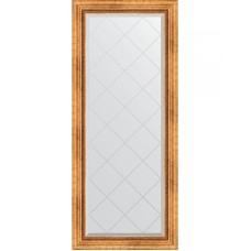 Зеркало Evoform Exclusive-G 156х66 BY 4146 с гравировкой в багетной раме - Римское золото 88 мм