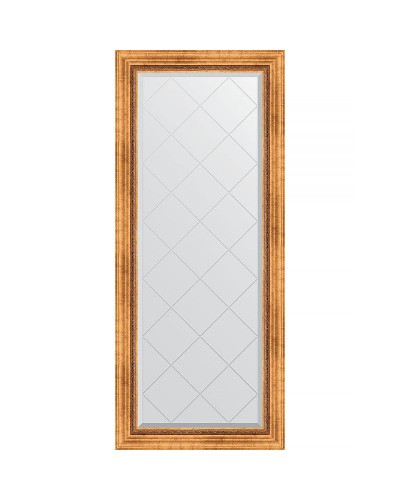 Зеркало Evoform Exclusive-G 156х66 BY 4146 с гравировкой в багетной раме - Римское золото 88 мм