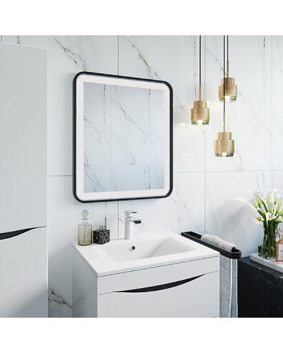 Зеркало Iddis Cloud 60 с подсветкой Черный матовый