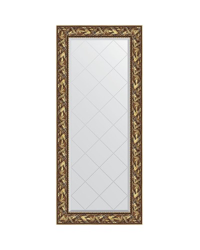 Зеркало Evoform Exclusive-G 158х69 BY 4156 с гравировкой в багетной раме - Византия золото 99 мм