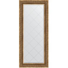 Зеркало Evoform Exclusive-G 159х69 BY 4163 с гравировкой в багетной раме - Вензель бронзовый 101 мм