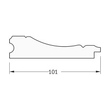Зеркало Evoform Exclusive-G 159х69 BY 4163 с гравировкой в багетной раме - Вензель бронзовый 101 мм