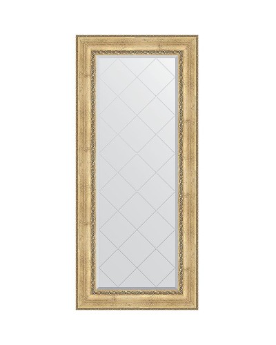 Зеркало Evoform Exclusive-G 162х72 BY 4170 с гравировкой в багетной раме - Состаренное серебро с орнаментом 120 мм