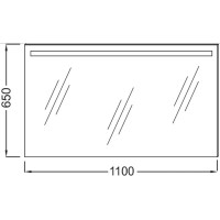 Зеркало со светодиодной подсветкой 110x65 см Jacob Delafon Parallel EB1417-NF