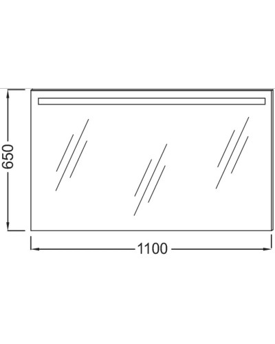 Зеркало со светодиодной подсветкой 110x65 см Jacob Delafon Parallel EB1417-NF