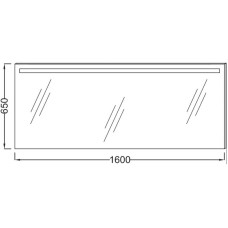 Зеркало со светодиодной подсветкой 160x65 см Jacob Delafon Parallel EB1422-NF