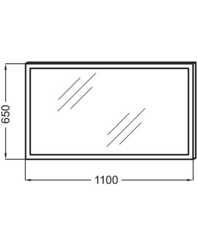 Зеркало с подсветкой по периметру 110x65 см Jacob Delafon Escale EB1443-NF
