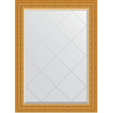Зеркало Evoform Exclusive-G 102х75 BY 4181 с гравировкой в багетной раме - Сусальное золото 80 мм