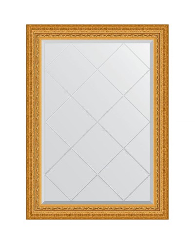Зеркало Evoform Exclusive-G 102х75 BY 4181 с гравировкой в багетной раме - Сусальное золото 80 мм