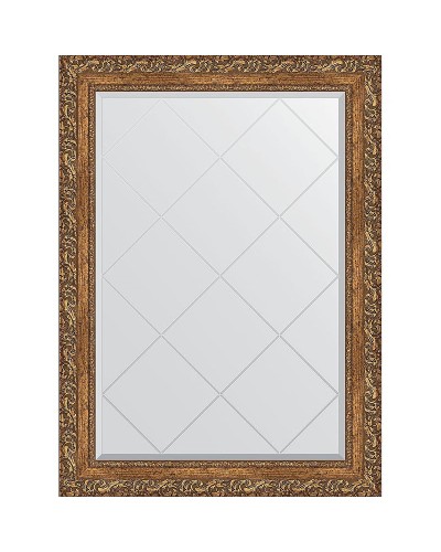 Зеркало Evoform Exclusive-G 102х75 BY 4185 с гравировкой в багетной раме - Виньетка бронзовая 85 мм