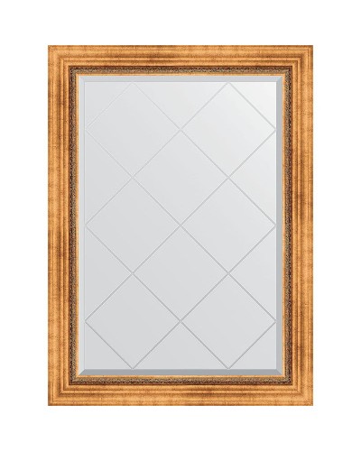 Зеркало Evoform Exclusive-G 104х76 BY 4189 с гравировкой в багетной раме - Римское золото 88 мм